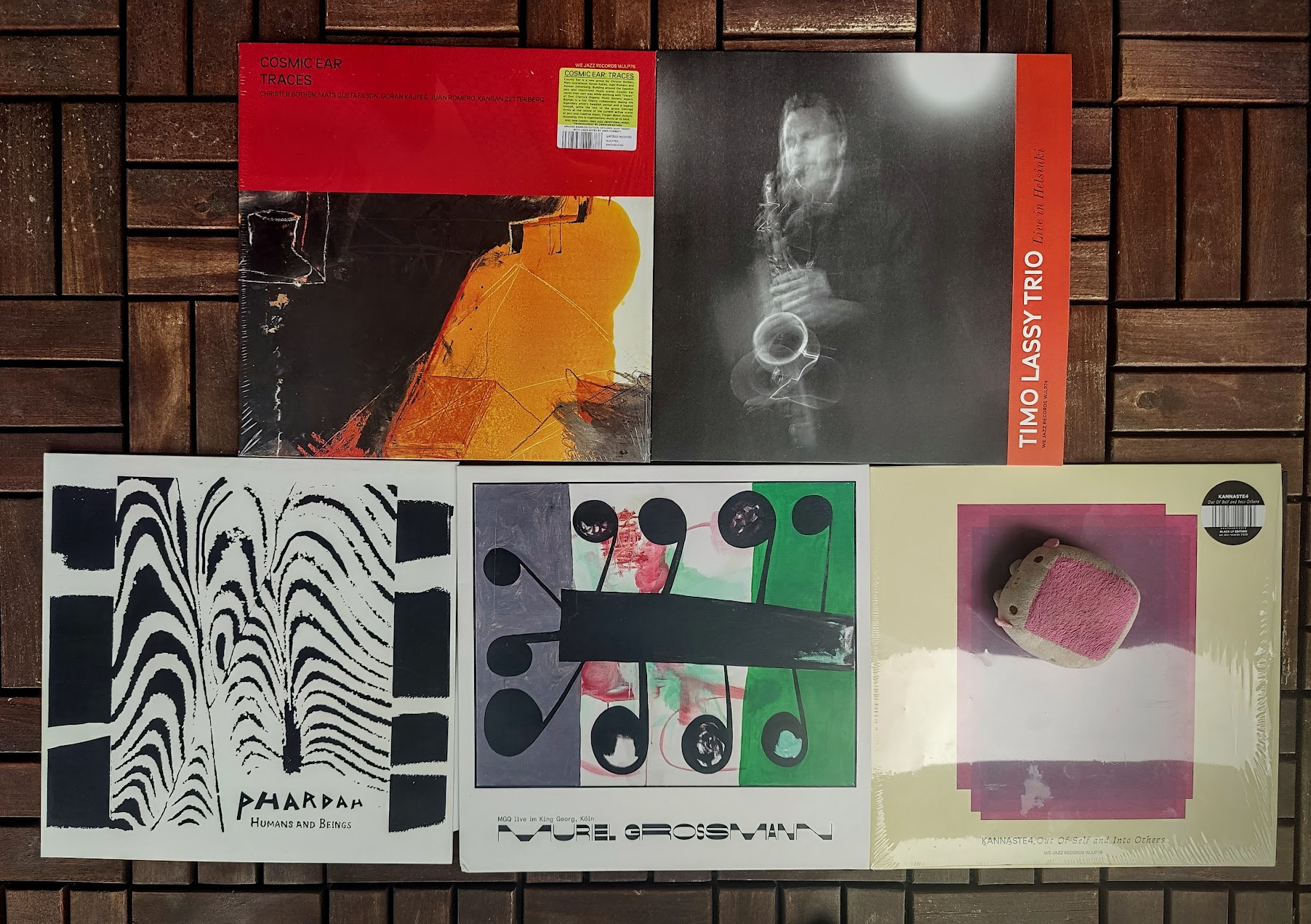 Vinyyliviisikko: Cosmic Ear, Timo Lassy, Phardah, Muriel Grossmann, Kannaste4